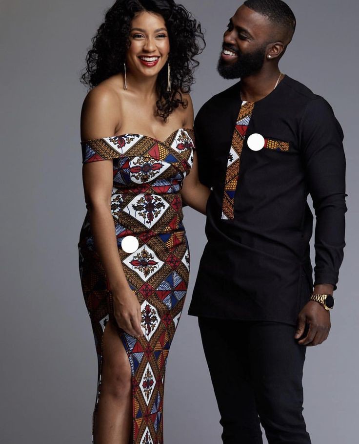 Estilos de Ankara para parejas 2019: traje de mameluco,  Trajes africanos a juego  