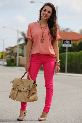 Outfit Con Top Rosa Y Jeans: Ropa vintage,  Por siempre 21,  vaqueros rosas  