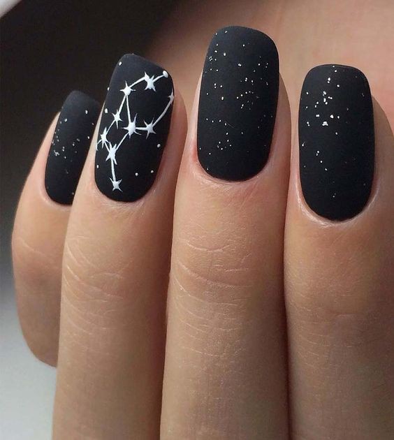Estrellas de uñas negras: Esmalte de uñas,  Arte de uñas,  Uñas de gel  