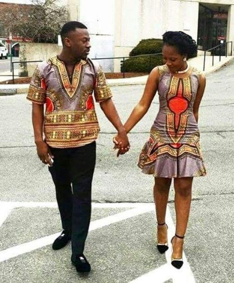 vestidos africanos para parejas: Trajes africanos a juego  