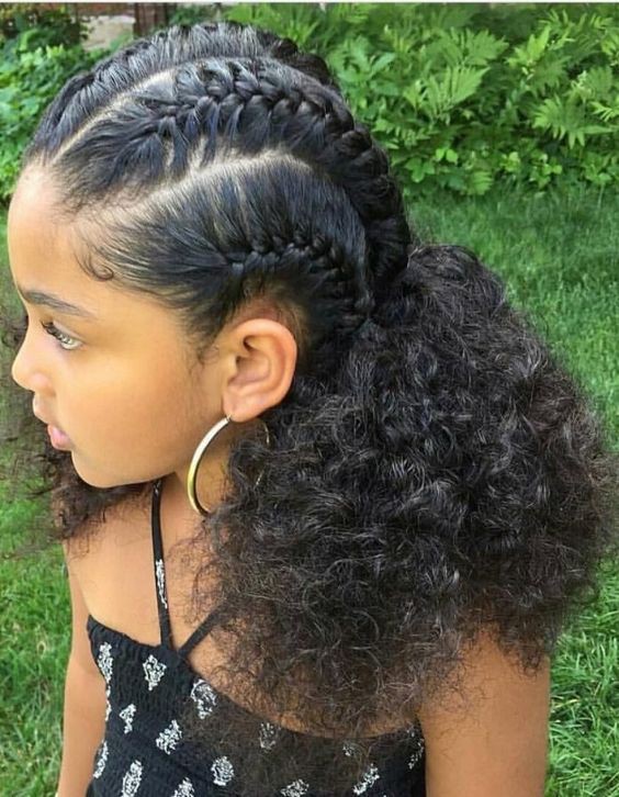 Impresionantes ideas de peinados para niñas negras en 2019: trenzas de caja,  peinados africanos,  peinado mohicano,  Trenza francesa,  Peinado Para Niñas,  peinados de niños  