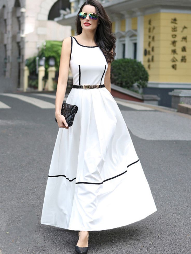 Maxi vestido de algodón para mujer: vestidos de coctel,  Camisa sin mangas,  Traje de algodón de verano  