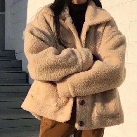 Trajes de abrigo de oso de peluche para damas con estilo: ropa de piel,  Chaqueta de peluche  