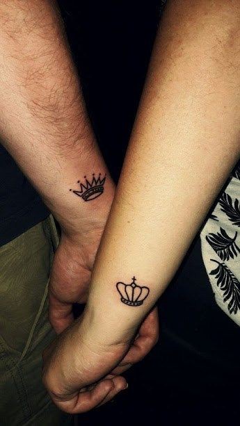 ¡Consejos poderosos! corona de tatuaje de pareja, Arte corporal: Chicas Calientes,  perforación del cuerpo,  Arte Corporal,  Tatuaje de pareja  