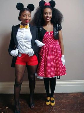 Ideas del día del personaje negro para la escuela secundaria: disfraz de Halloween,  Minnie Mouse,  Mickey Mouse  