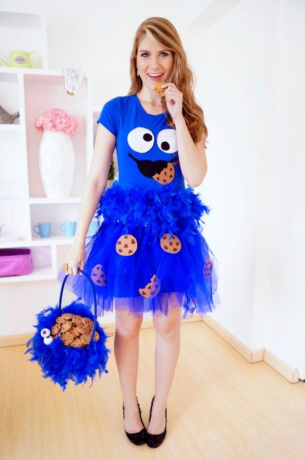 Disfraz creativo de Halloween de Cookie Monster para mujer: disfraz de Halloween,  trajes de fiesta  