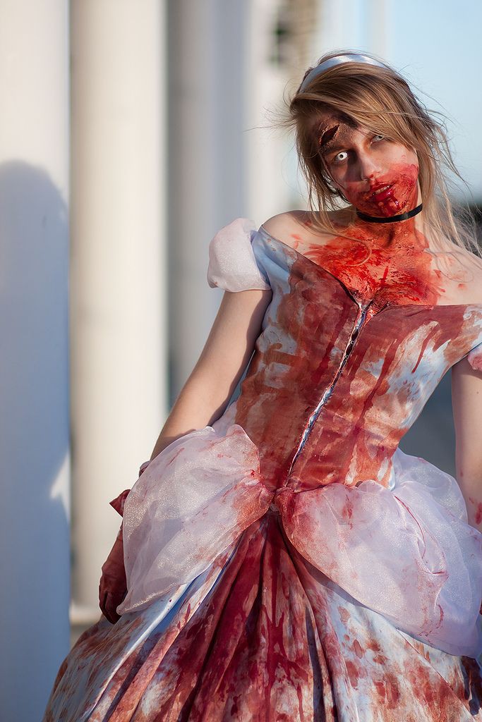 Super elegante y elegante Cenicienta Cosplay Zombies disfraz de Halloween: disfraz de Halloween  