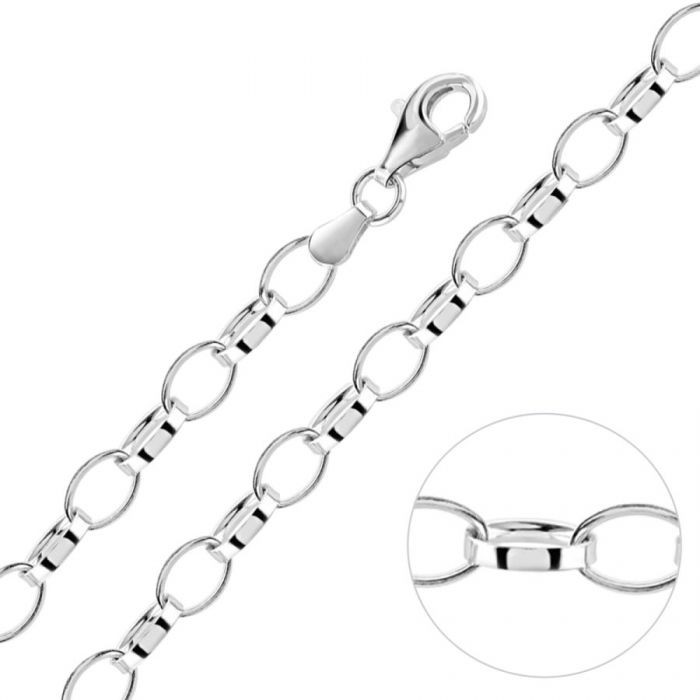 Collar de cadena Belcher ovalada de plata de ley de 4,9 mm £ 36,00: 