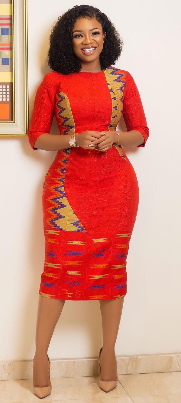 Serwaa amihere estilos de estampado africano: Vestido amoldeado al cuerpo,  vestidos africanos,  paño kente,  vestido elegante,  Serwaa Amihere,  Vestidos Kitenge  