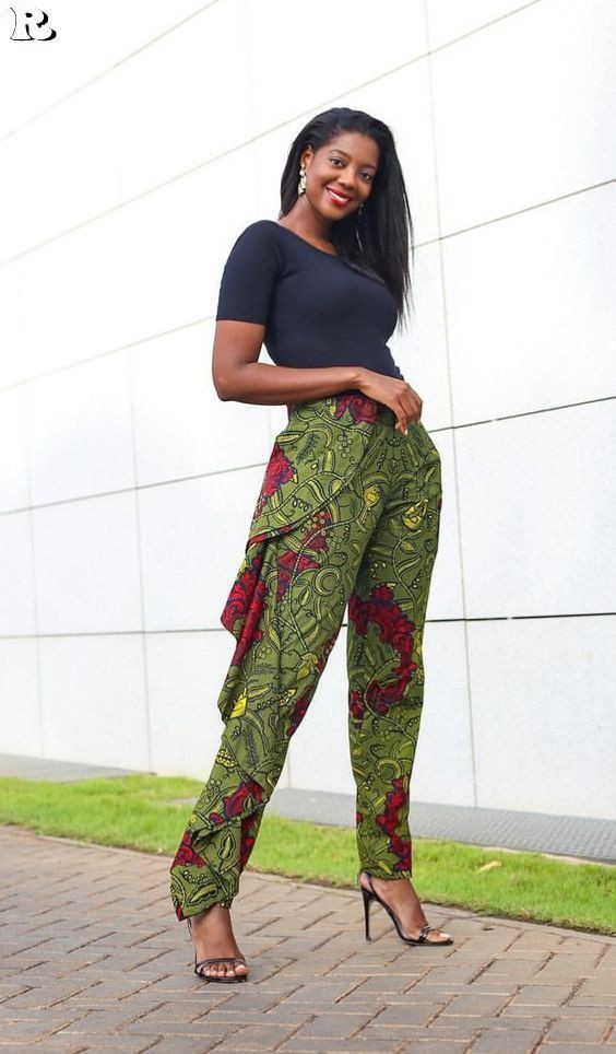 Diseños de pantalones africanos para damas.: pantalones palazzo,  trajes de pascua  