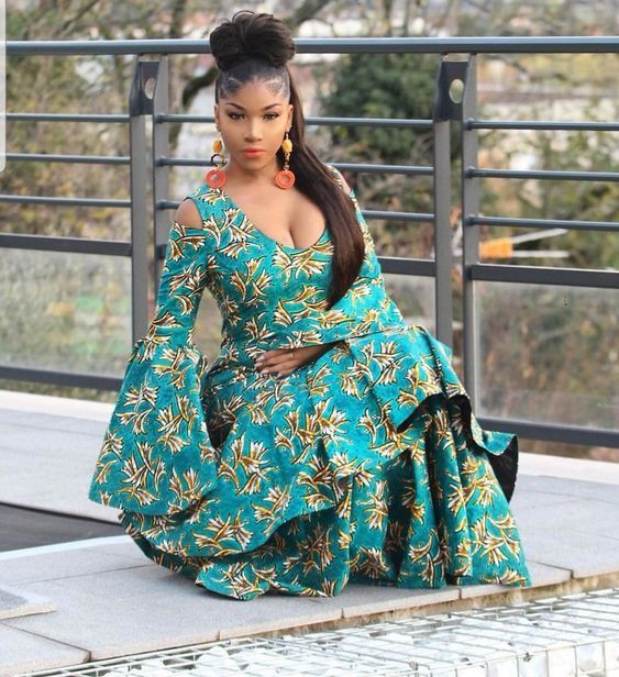 La mejor sesión de fotos del mundo con un vestido con estampados de cera africanos: vestidos africanos,  modelo,  Vestidos Ankara  