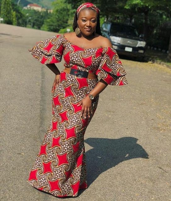 La cera africana imprime la moda Off The Shoulder: vestidos africanos,  camarones asos,  Vestidos Ankara  