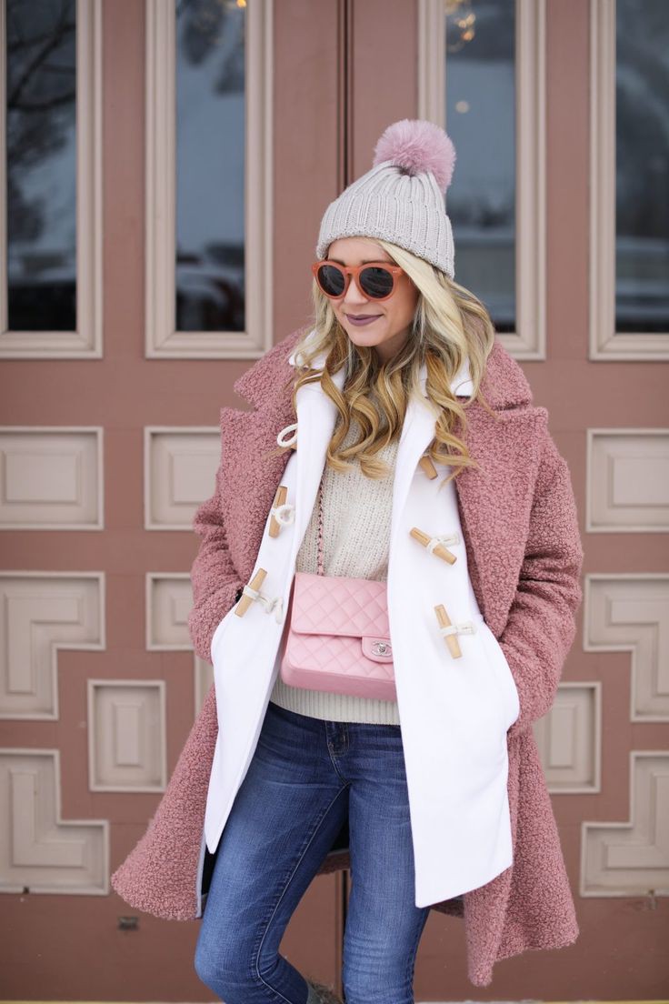 Traje de invierno de abrigo rosa, Moda de calle.: trajes de invierno,  blogger de moda,  Trenca,  Abrigo de invierno,  Abrigo Burberry,  Trajes de nieve  