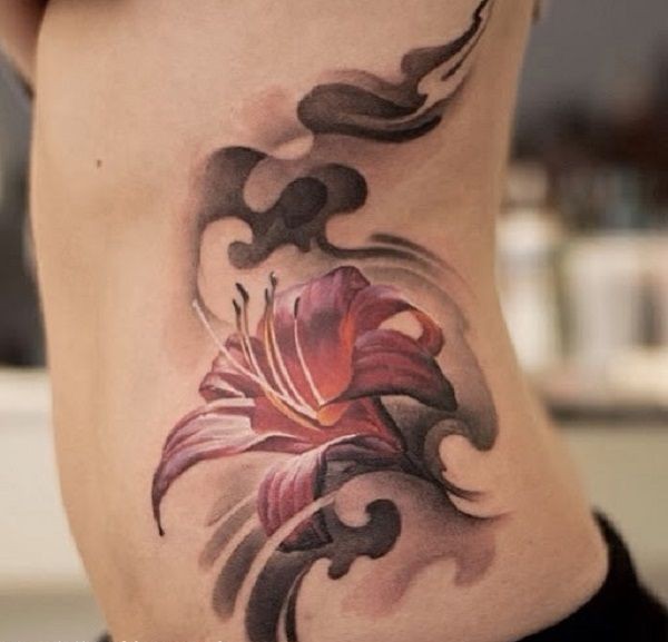 Fotos poderosas para tatuaje de lirio, Artista del tatuaje: Tatuador,  Pintura de acuarela,  lirio rosa,  Ideas de tatuajes  