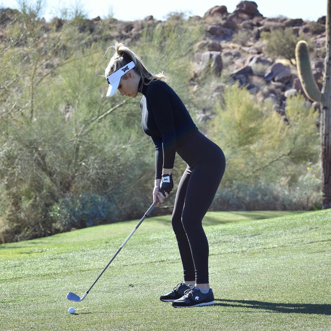Grandes ideas de atuendos para probar golfista sexy, Dubai Desert Classic: Paige Spiranac,  golfista profesional  