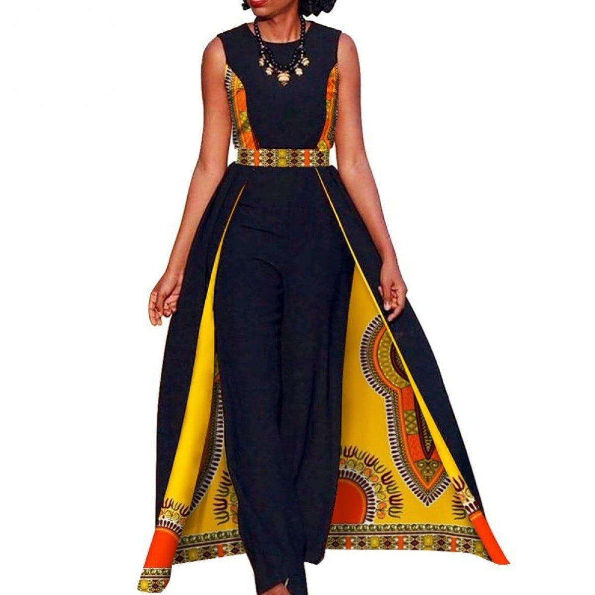 Outfits con pantalones africanos para mujer: traje de mameluco,  vestidos africanos,  Atuendos De Lobola  