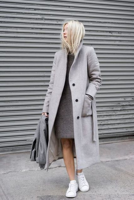 Tu moda de abrigo gris única, gabardina: trajes de invierno,  gabardina,  Estilo callejero,  Ideas de ropa de calle  