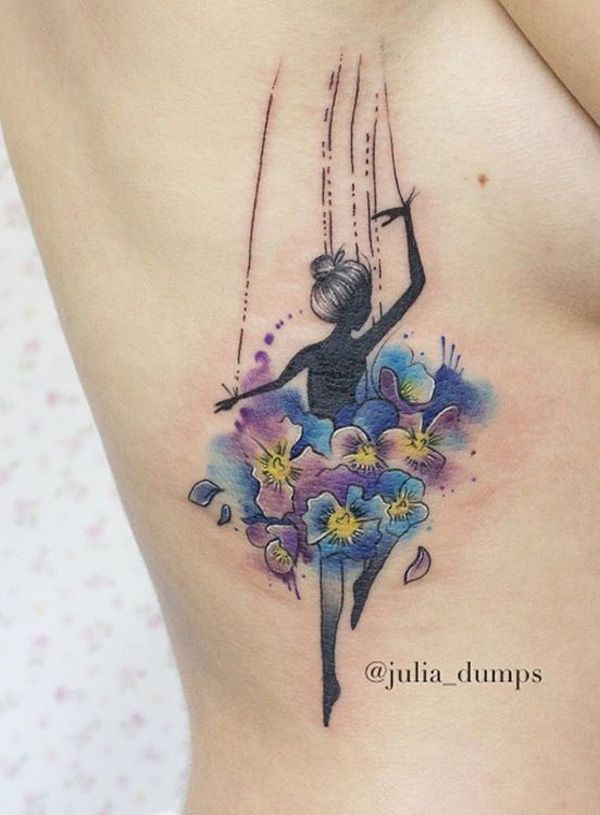 Te puede gustar bailarina de tatuaje de acuarela, Danza y Bailarines: Arte Corporal,  Tatuador,  Pintura de acuarela,  Ideas de tatuajes  