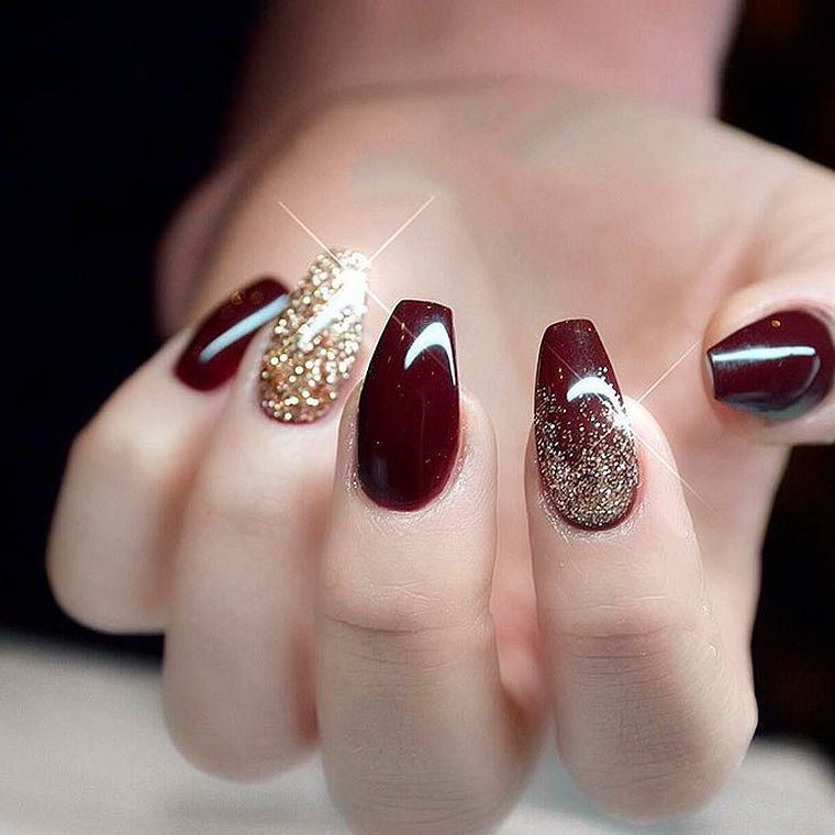 Echa un vistazo a esta mejor colección de diseños de uñas de color burdeos 2019, uñas artificiales: Esmalte de uñas,  Arte de uñas,  Uñas de gel,  Uñas postizas  