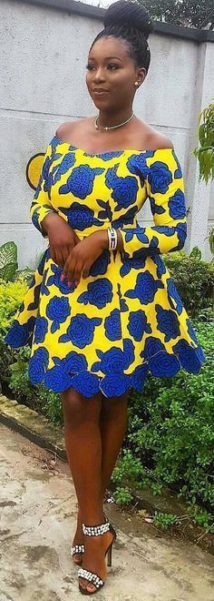 Estilos de vestidos africanos cortos, Aso ebi.: vestidos africanos,  camarones asos,  paño kente,  Ideas de peinado,  Trajes Africanos Cortos  