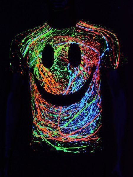 Grandes ideas para camisas de fiesta de neón que brillan en la oscuridad: Traje de rejilla brillante,  Brillar en oscuridad,  Resplandor en la noche  