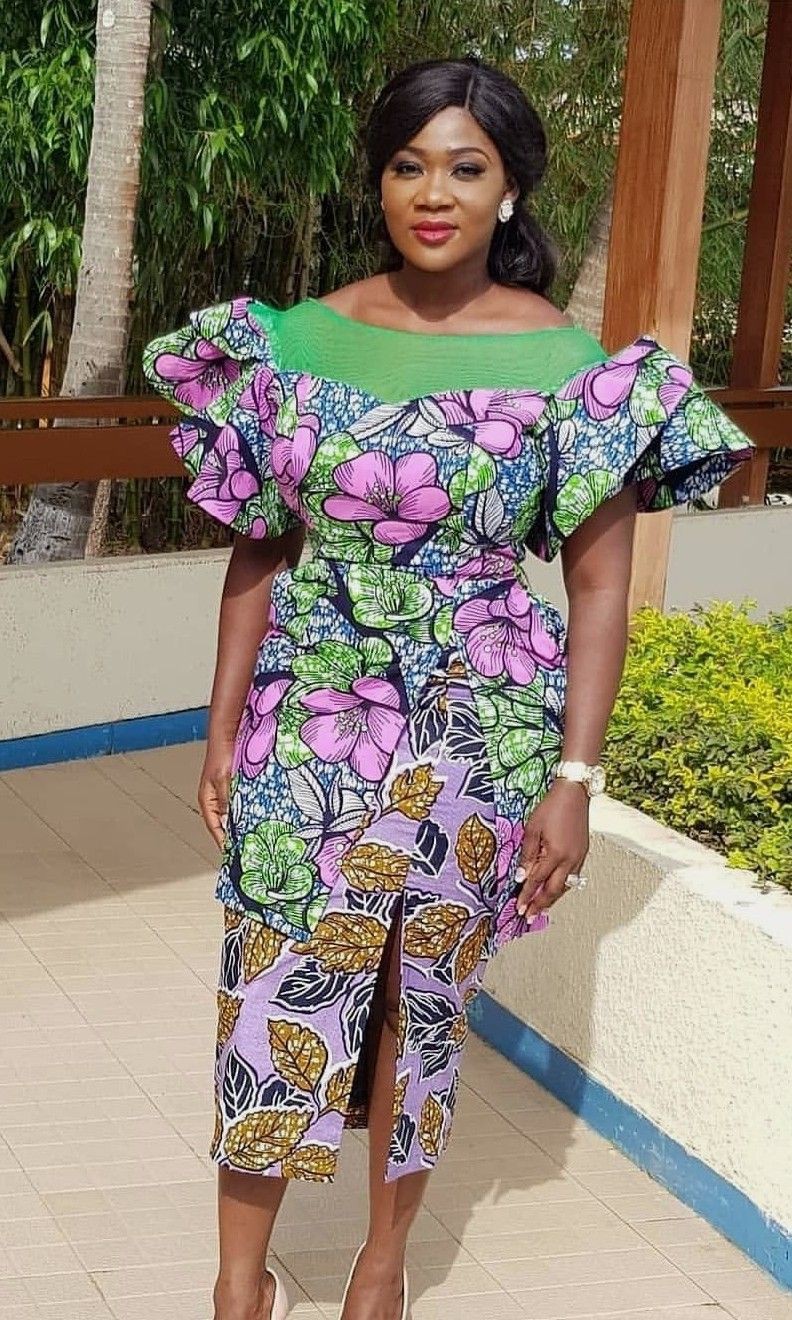 Estilos de vestido Owambe ankara, vestido africano: vestidos africanos,  camarones asos,  Vestidos cortos,  Ropa formal  