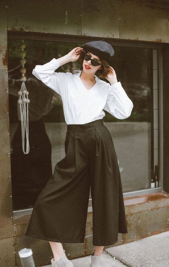 Culottes Outfit Ideas, Something Cool (Stereo), Ropa vintage: Ropa vintage,  Atuendo Culotte  