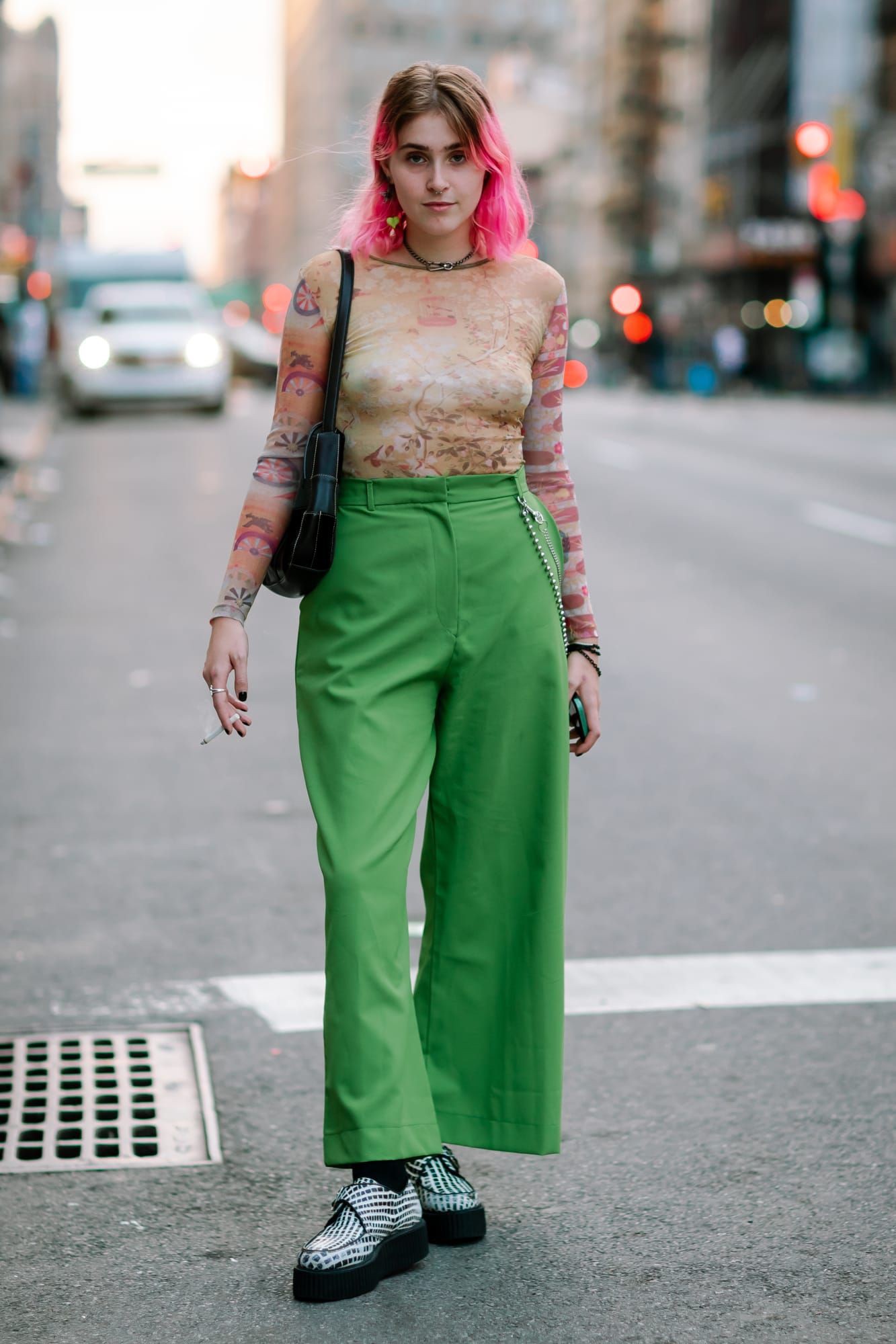 ¡Pruébalos! modelo de moda, Nueva York: Semana de la Moda,  Nueva York,  Estilo callejero,  Traje de mono  