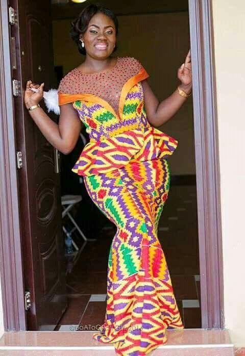 Genial y alucinante vestido kente: vestidos africanos,  camarones asos,  paño kente,  Aso Oke,  Estilos Kaba  