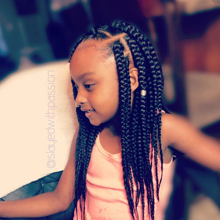 Box Braids Peinados Kids, Hair coloring y Black hair: Pelo largo,  Ideas para teñir el cabello,  pelo negro,  Peinado de trenzas de caja,  Trenzas Para Niños  