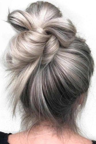 Top Knot Bun Hairstyle Ideas, Human hair color, head hair: Pelo largo,  corte pixie,  El pelo en capas,  Peinado de bollo  
