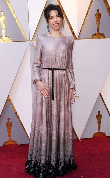 SALLY HAWKINS de Armani Privé en los Oscar 2018, looks de alfombra roja: moda de celebridades,  vestidos de alfombra roja,  Peinado de alfombra roja,  Funciones de premios,  Hermosas Celebridades Fotos,  Oscar  