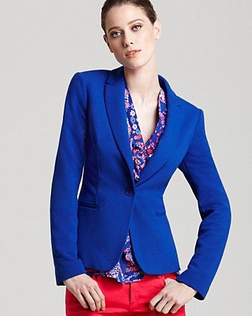 Conjunto talla grande azul cobalto, White & Blue Seashell: azul real,  Azul cobalto,  traje de chaqueta,  Atuendos Informales  