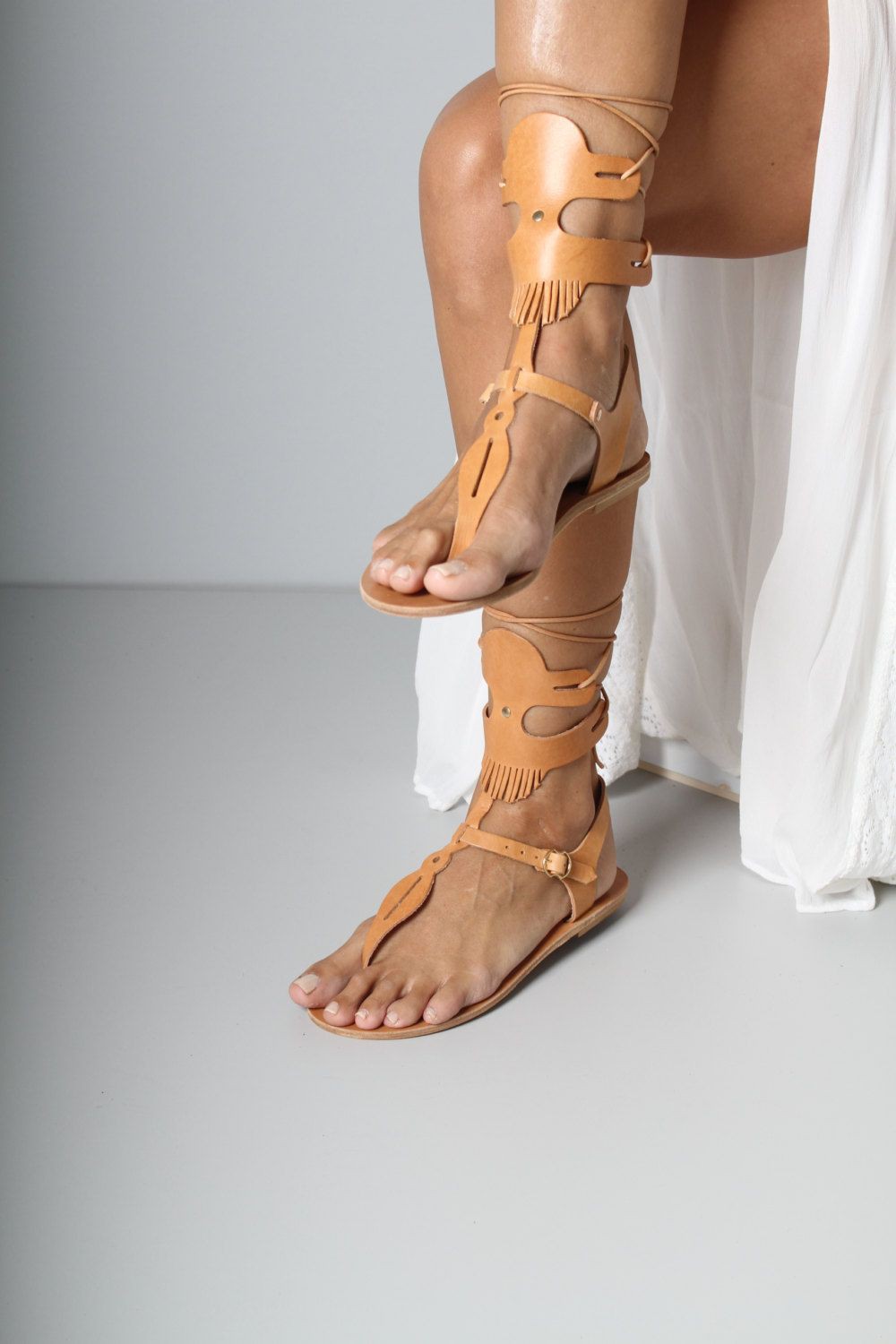 Traje de sandalias de gladiador, sandalias griegas antiguas, lavandería china: Piso de ballet,  Sandalias de gladiador vestidos  