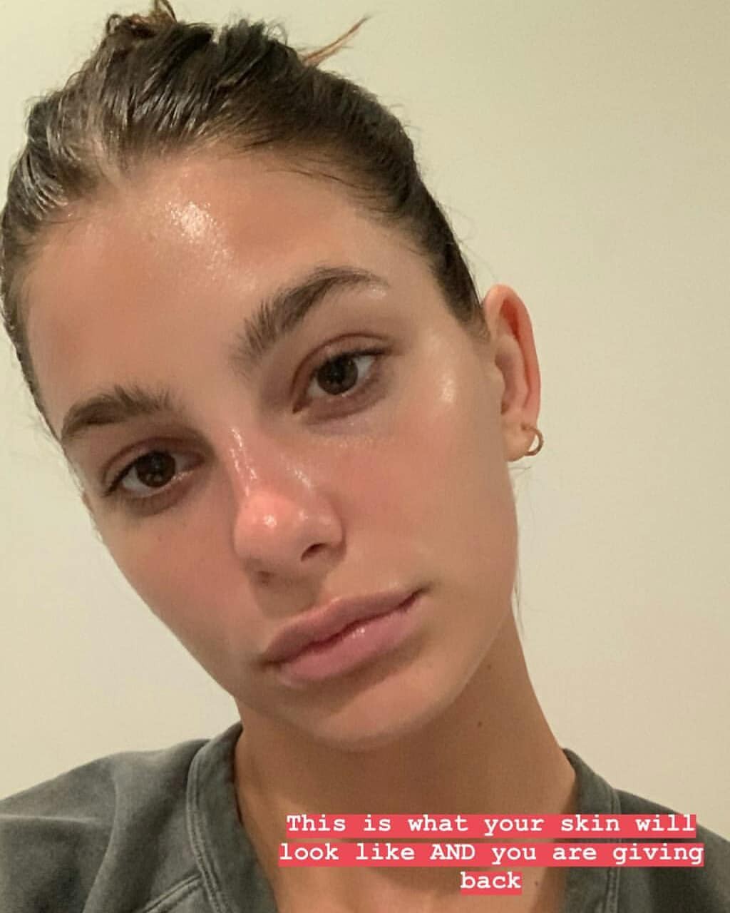 Sin maquillaje Camila Morrone Instagram