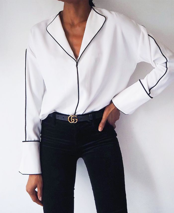 Vestido lookbook blanco y negro con accesorio de moda, ropa formal, blusa: blogger de moda,  Atuendo De Vaqueros,  Accesorio de moda,  Ropa formal,  Traje Blanco Y Negro  