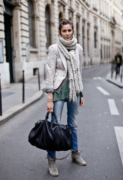 Bufandas de estilo callejero de París, moda callejera, ropa informal, top corto: top corto,  Estilo callejero,  Atuendos Informales,  Moda con clase  