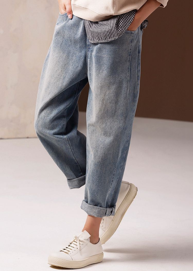 Jeans de primavera para mujer n9900 jeans de pierna ancha, pantalones ajustados: Atuendos Informales,  Trajes de viaje  
