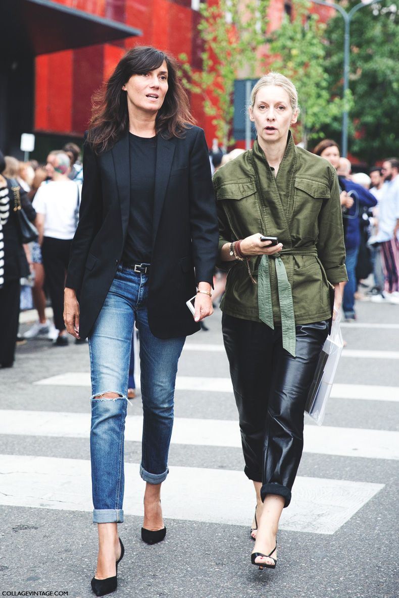 Emmanuelle alt skinny jeans, emmanuelle alt, moda callejera, vogue paris: Vogue París,  Estilo callejero,  Chaquetas cargo  