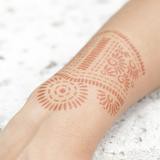 Muñequera tatuaje de henna con mandala: plantillas de henna  