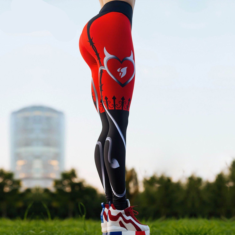 pantalones de yoga rojos leggings de entrenamiento para mujeres de talla grande