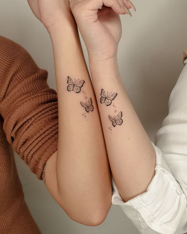Ideas de tatuajes de mariposas mejores amigos: tatuaje de mariposa,  Ideas de tatuajes  