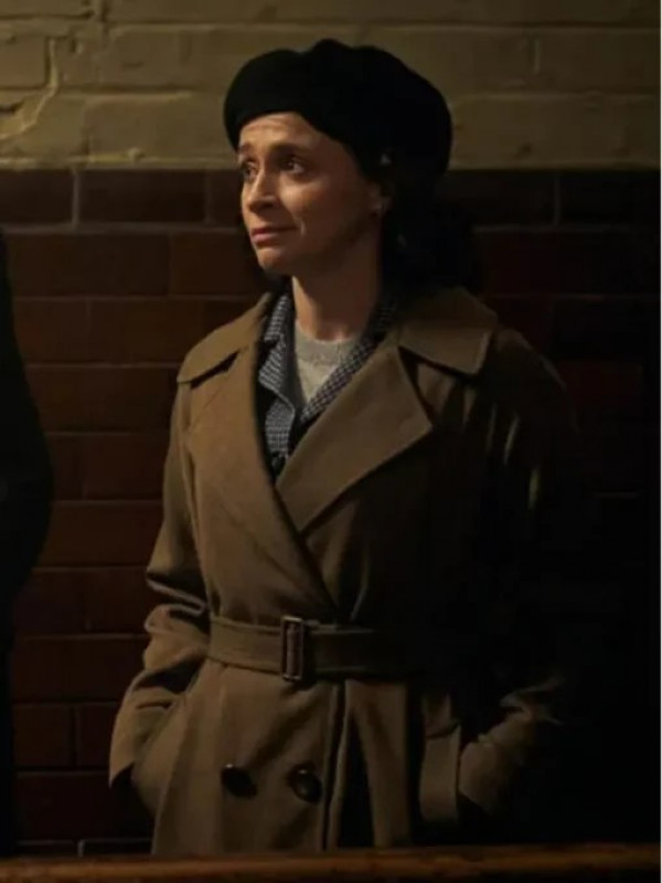 Abrigo de lana marrón con cinturón Captain Swing de Peaky Blinders: 