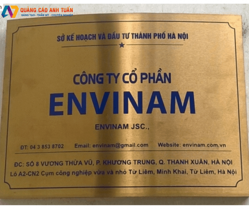 Bảng tên công ty bằng Inox
