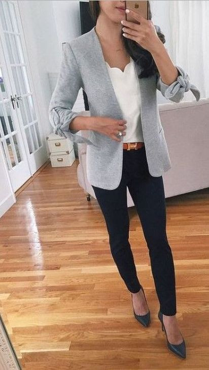 Informal de negocios de moda, blazer, ropa de oficina de invierno, trajes formales elegantes: 