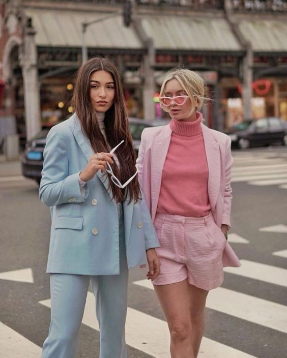 Ideas de atuendos elegantes, moda monocromática de moda, lindas ideas de atuendos, atuendos de colores combinados: 